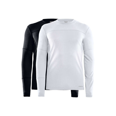 Craft Core 2-Pack Baselayer thermoshirt lange mouwen zwart/wit heren