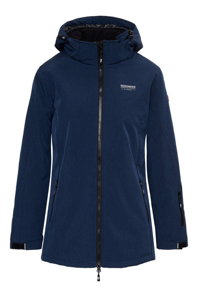 Nordberg Olla gevoerde softshell ski jas dames navy