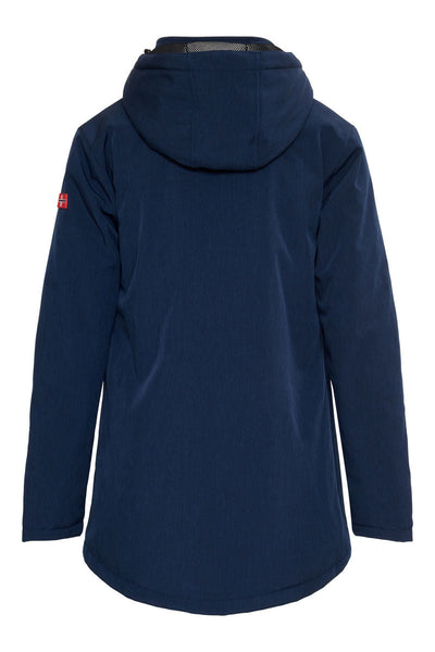 Nordberg Olla gevoerde softshell ski jas dames navy