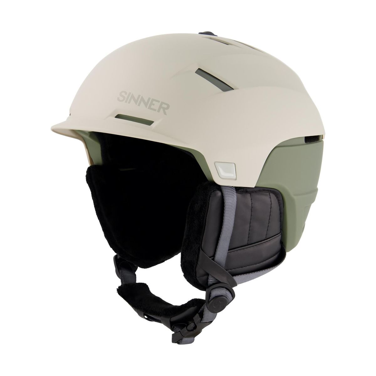 Sinner BEARTOOTH skihelm mat licht grijs/groen