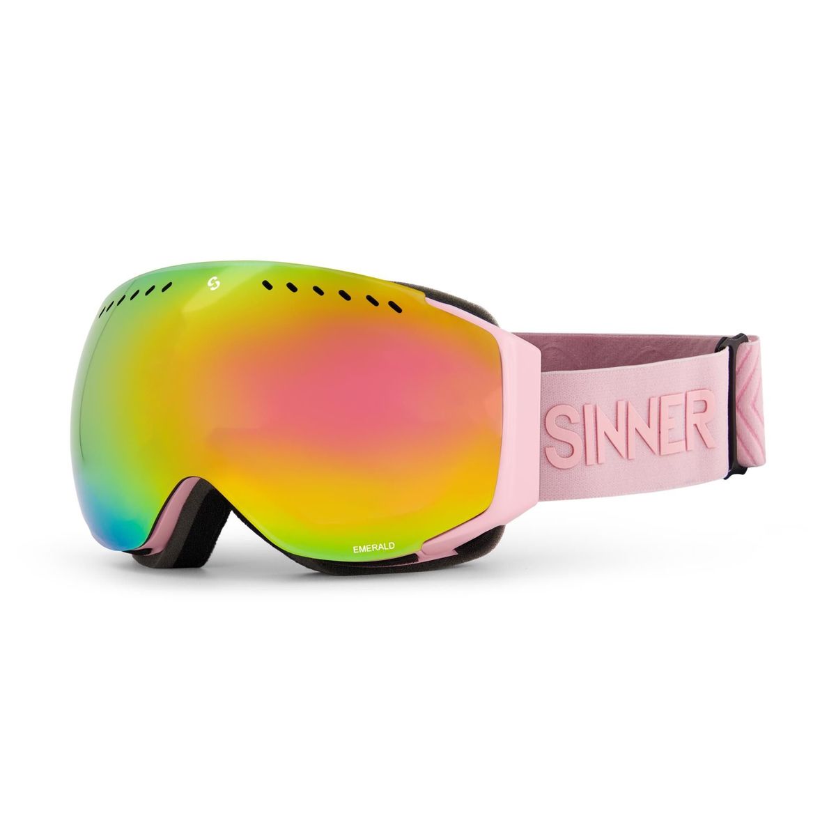 Sinner EMERALD skibril roze/oranje