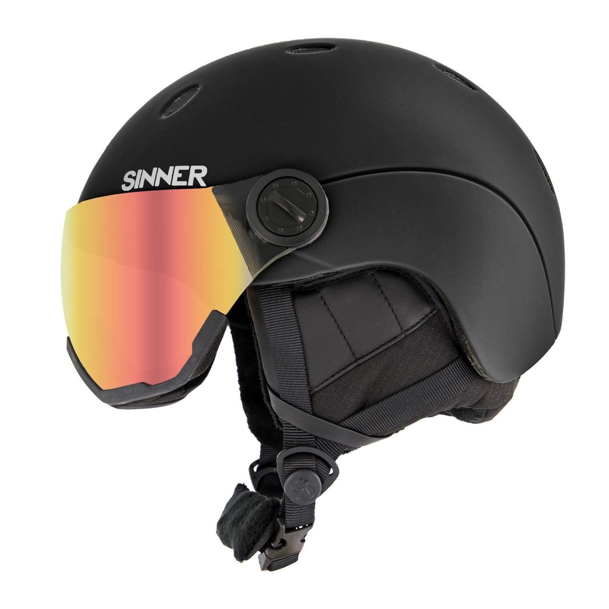 Sinner TITAN VISOR skihelm mat zwart